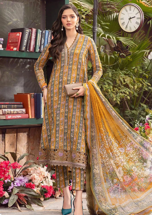 Lawn Collection - Maria B - M Prints - Spring Summer - MM24#7 A- Mehndi- Lawn