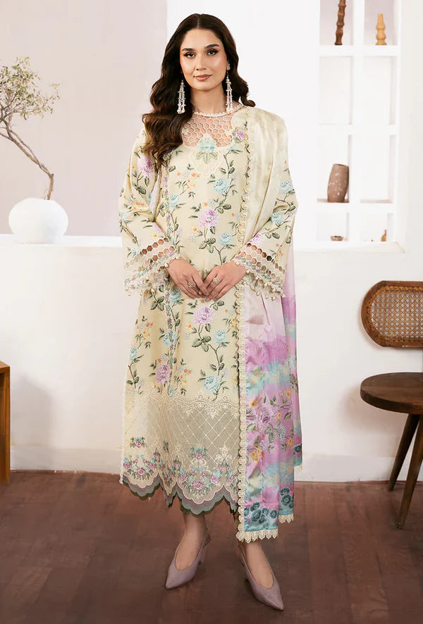 Embroidered Lawn 3 Piece Unstitched Suit BIL-71-B - Summer Collection