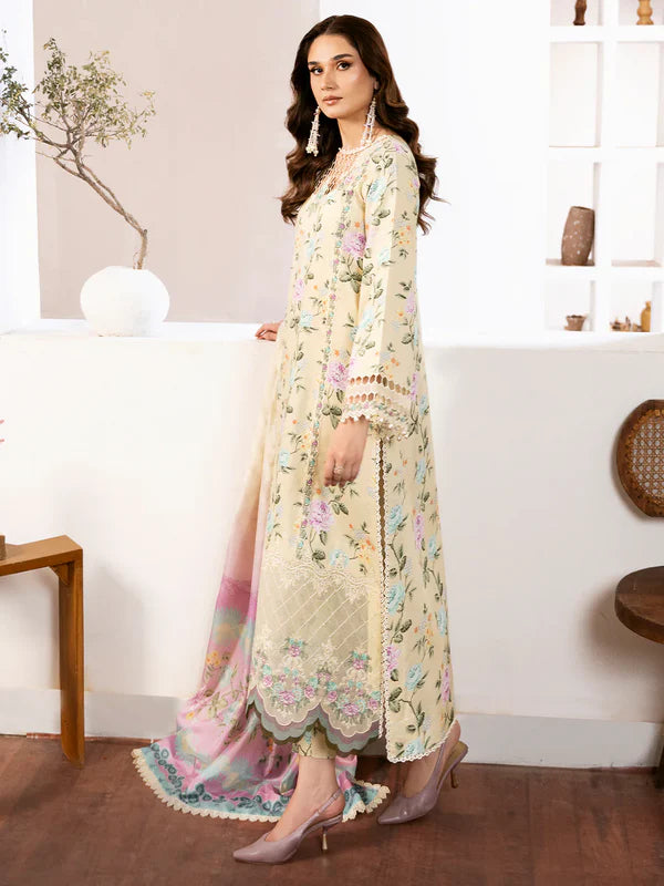 Embroidered Lawn 3 Piece Unstitched Suit BIL-71-B - Summer Collection