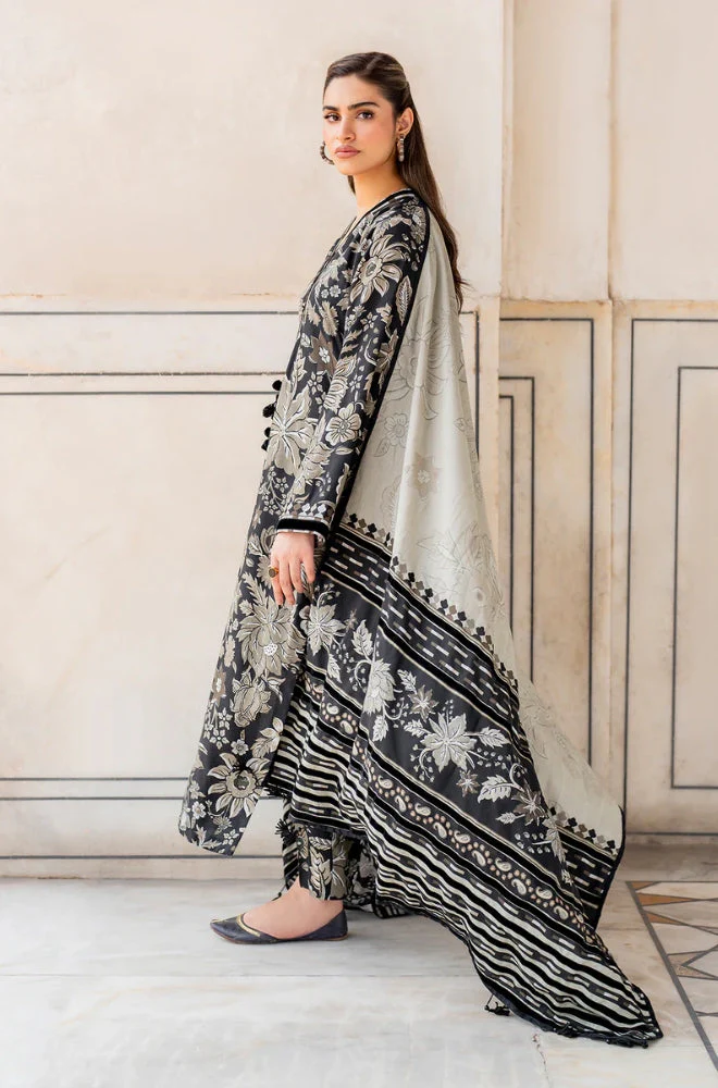Baroque | Black - Lawn with Chiffon Dupatta Collection