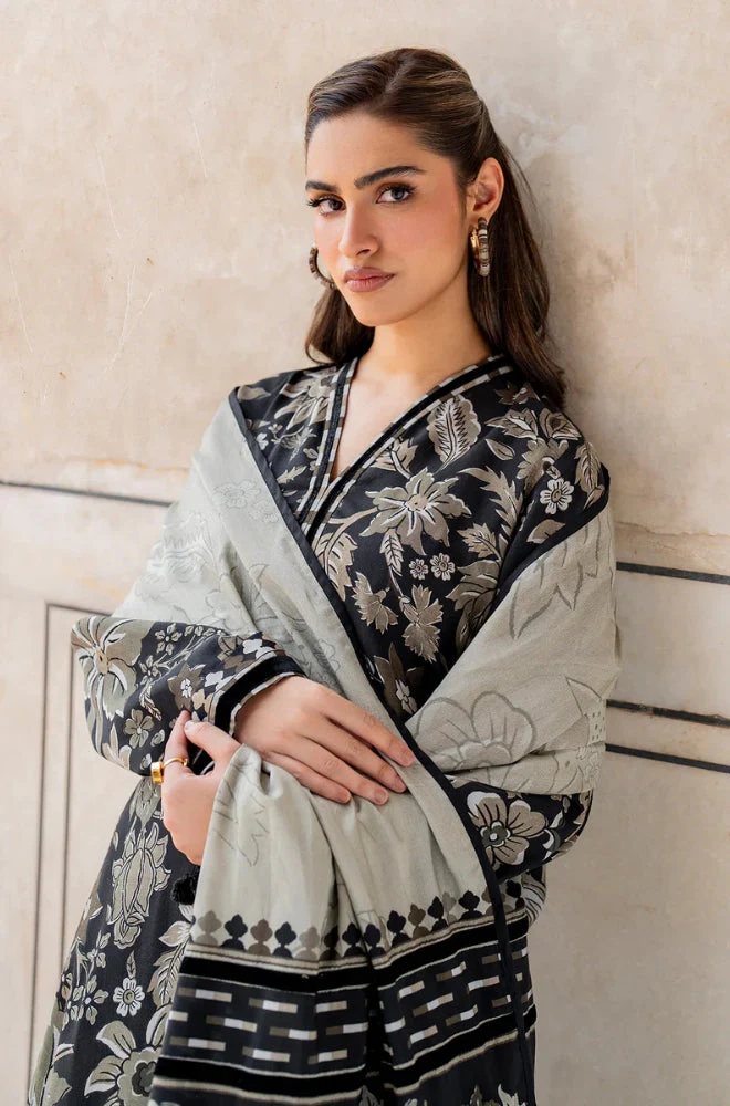 Baroque | Black - Lawn with Chiffon Dupatta Collection