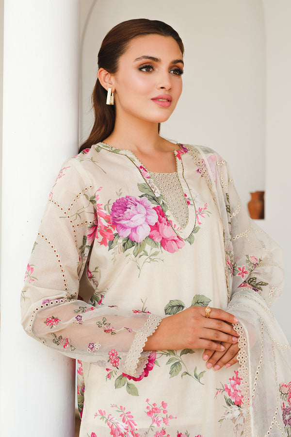 Baroque UF-652 | Off White - Luxury Lawn Collection