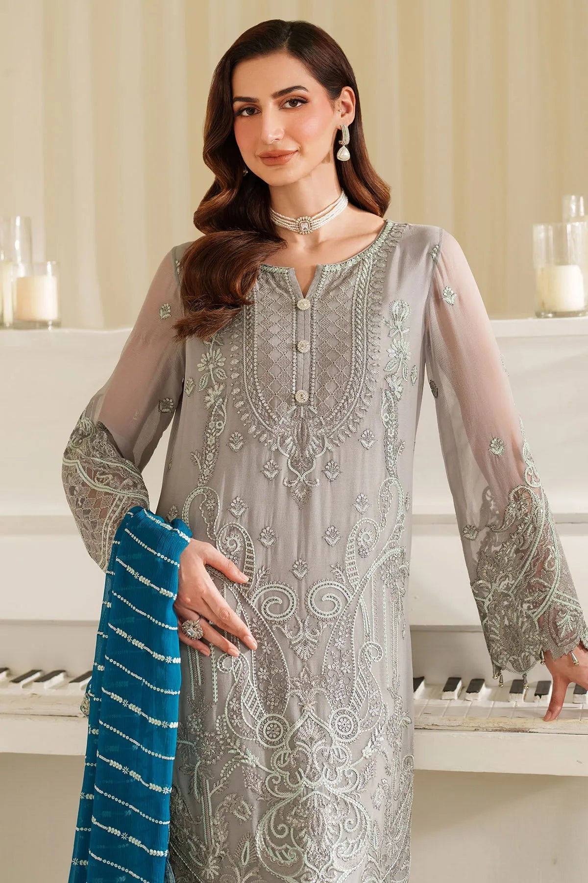 Imrozia Serene | Grey - Chiffon Collection