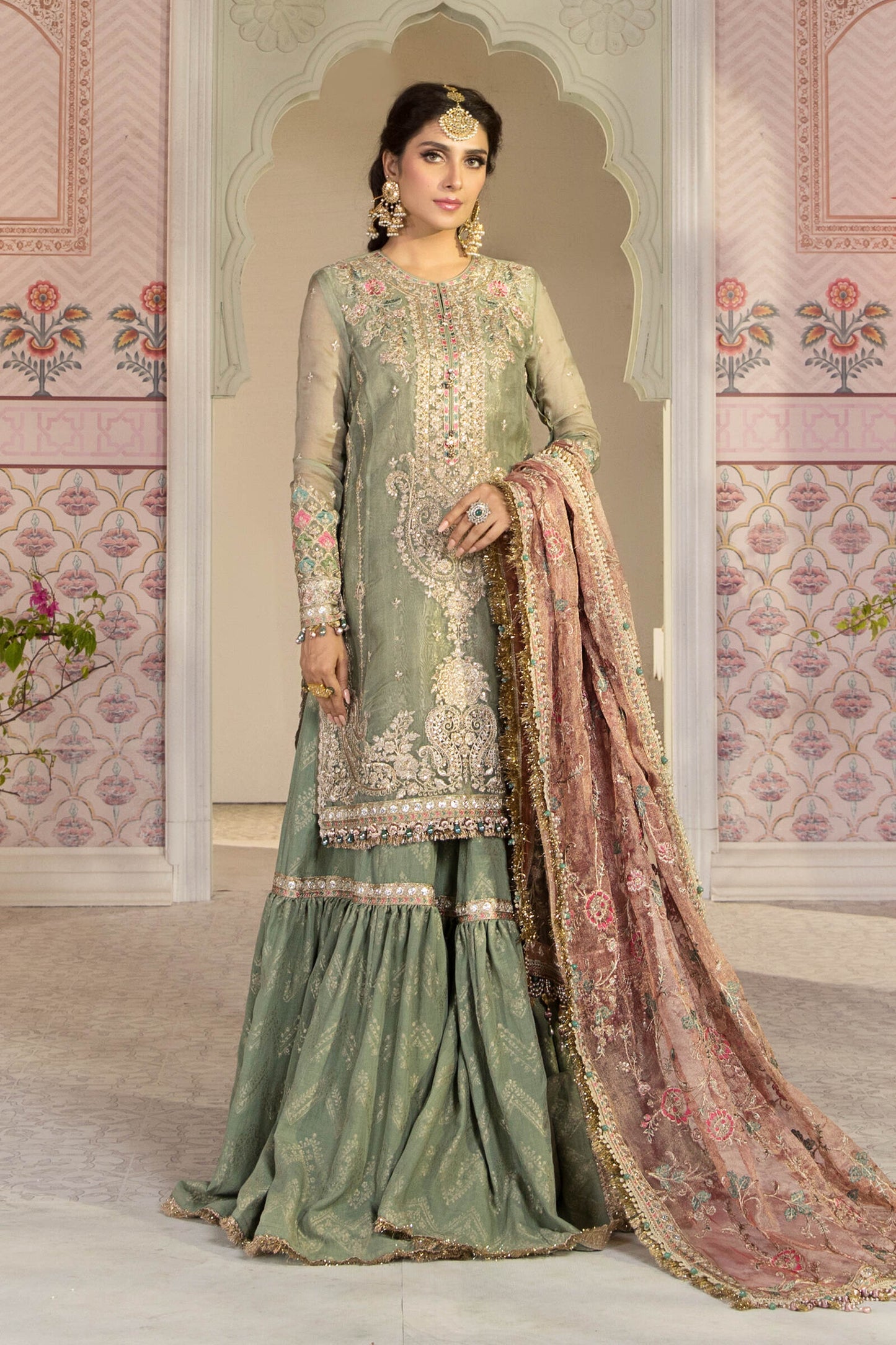 Maria B | Pistachio Green - Luxury Embroidered Organza Collection