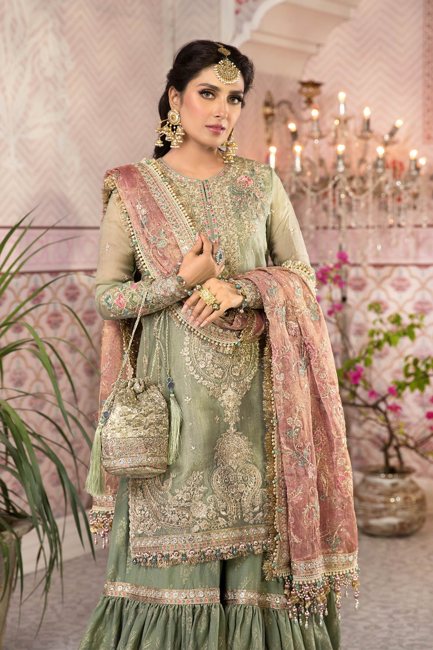 Maria B | Pistachio Green - Luxury Embroidered Organza Collection