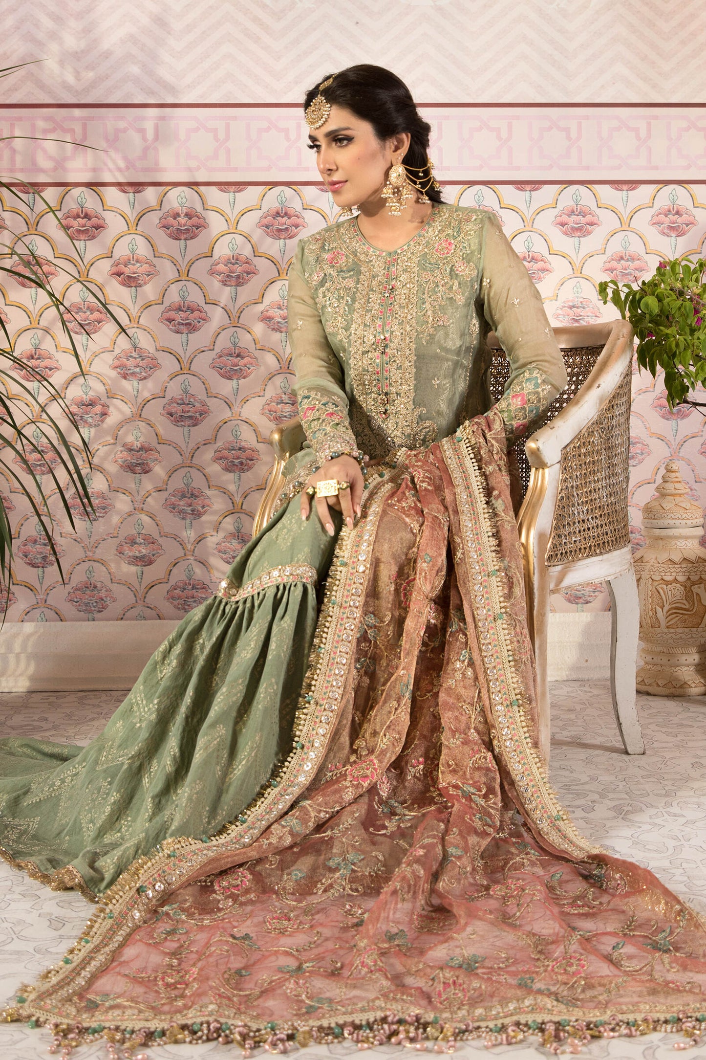 Maria B | Pistachio Green - Luxury Embroidered Organza Collection