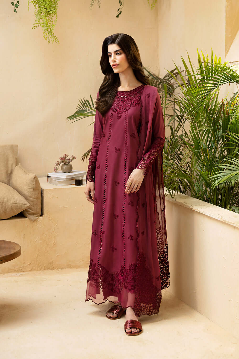 Berry Delight- Cotton- Red(Maroon)
