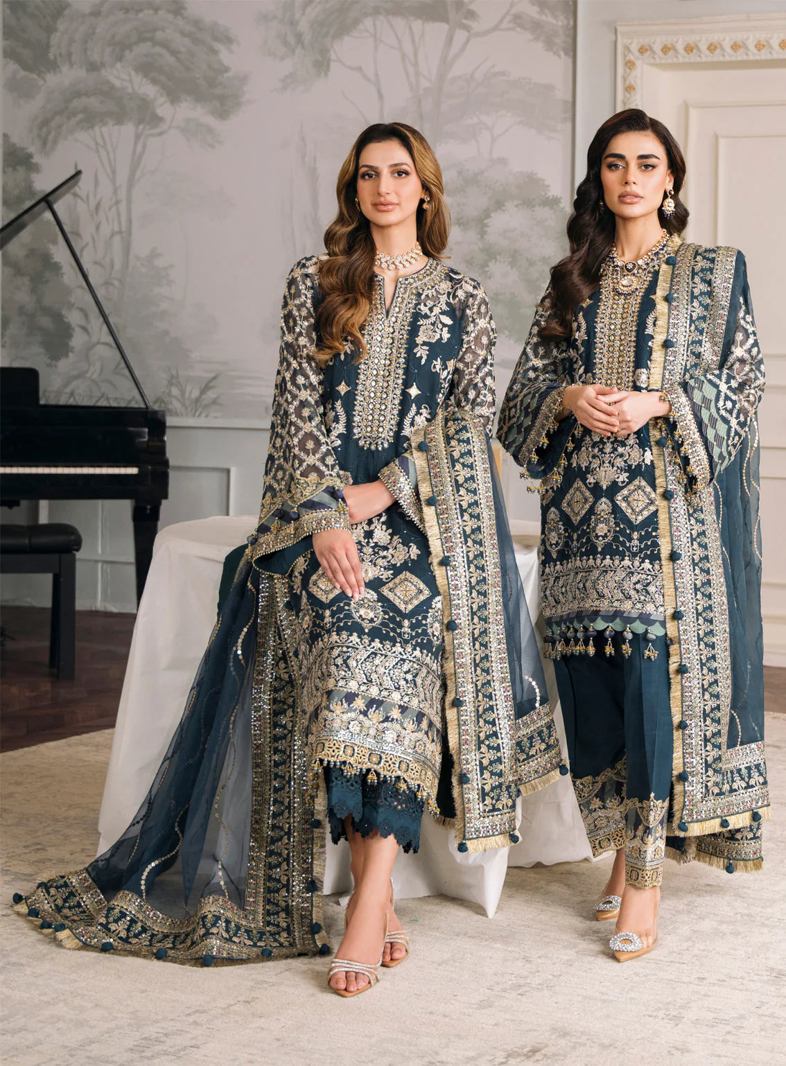 Baroque | Blue - Organza Collection