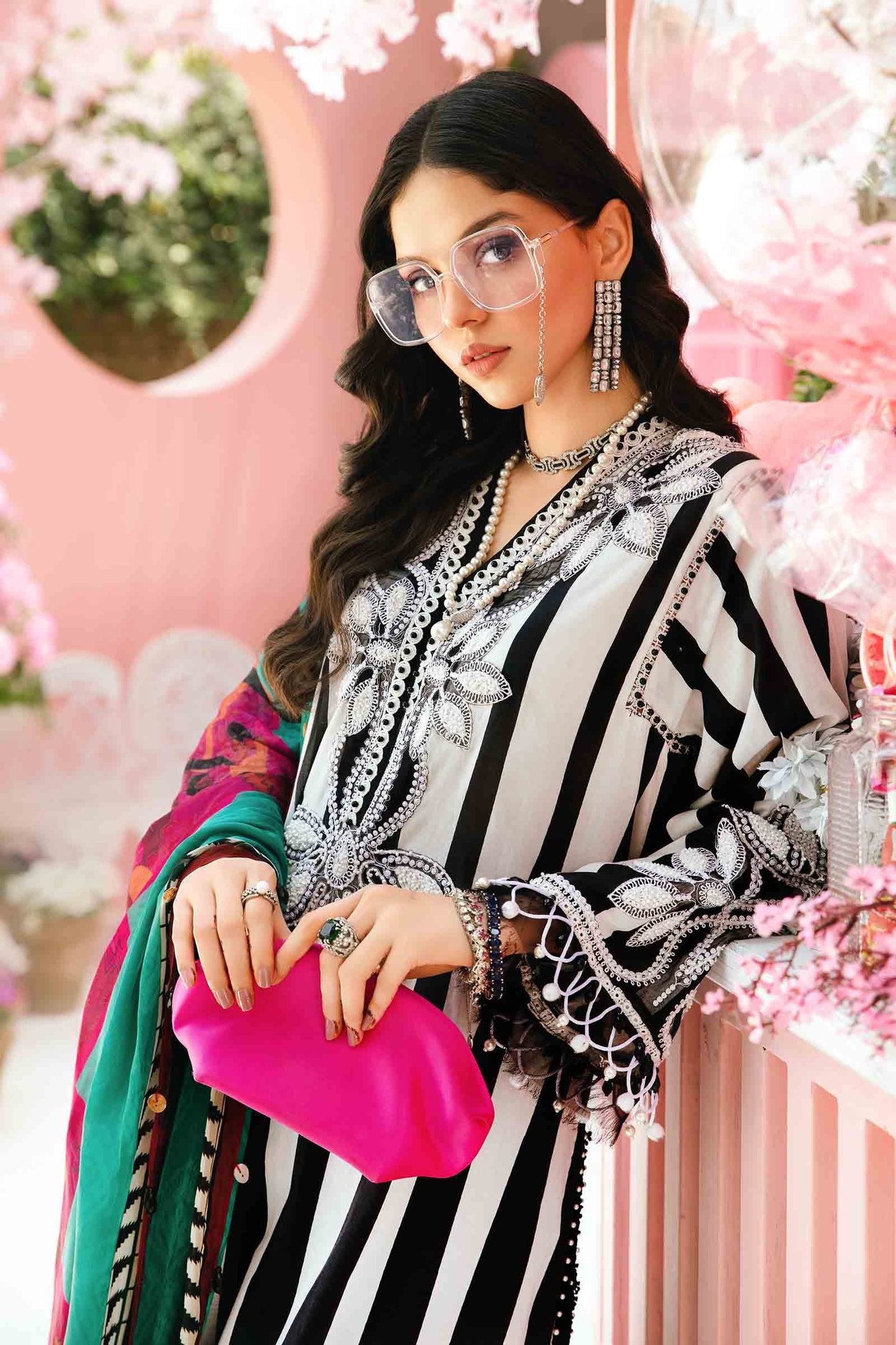 Maria B MPT-2609-B | Black - 3 Piece Unstitched Embroidered Lawn Suit