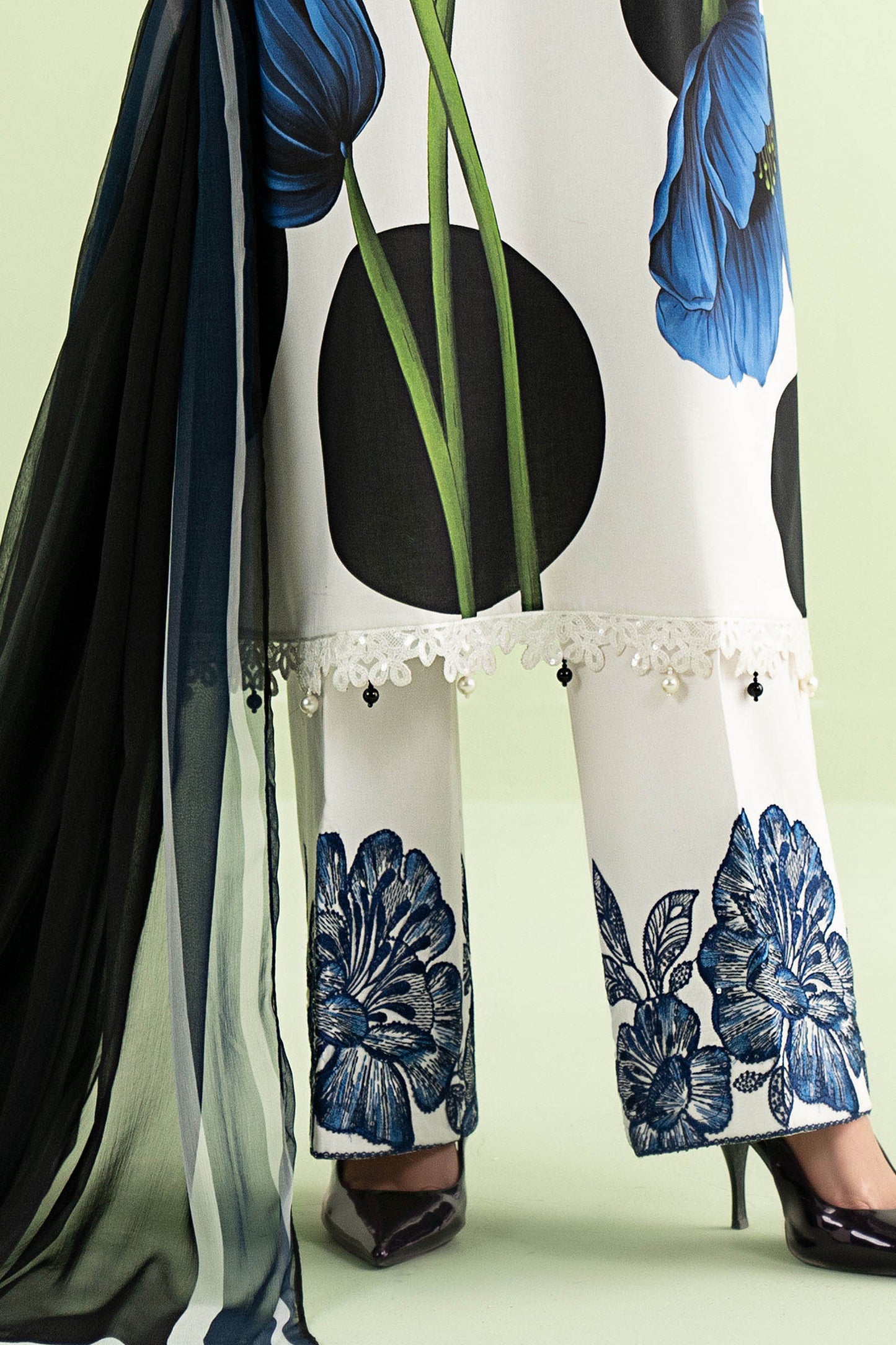 Maria B MPS-2913-A | White - Lawn Collection