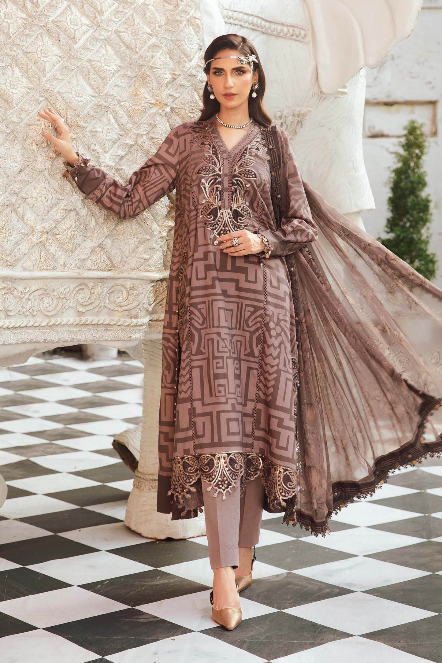Maria B MPT-2703-B | Lilac - Lawn Collection