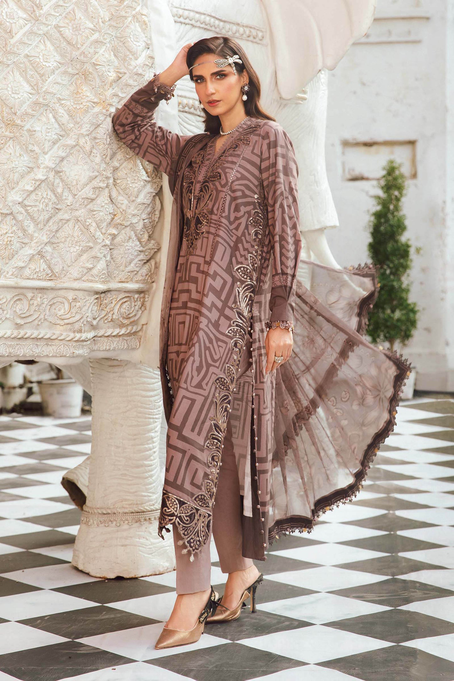 Maria B MPT-2703-B | Lilac - Lawn Collection