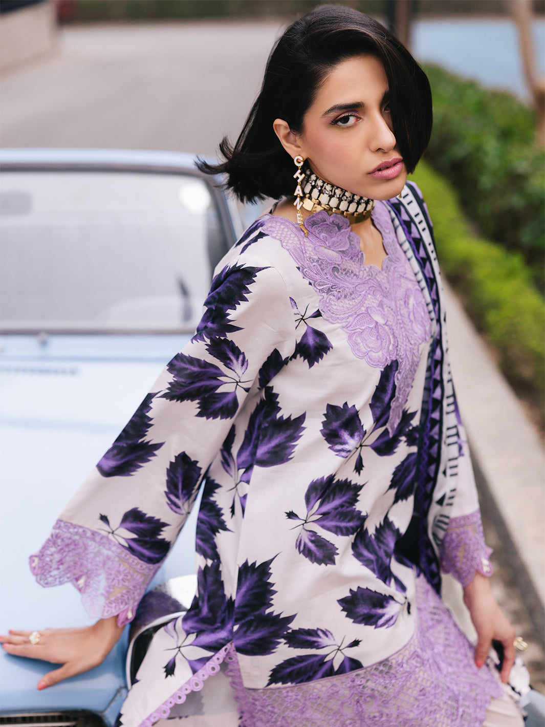 Mahnur | Lilac - Lawn Collection