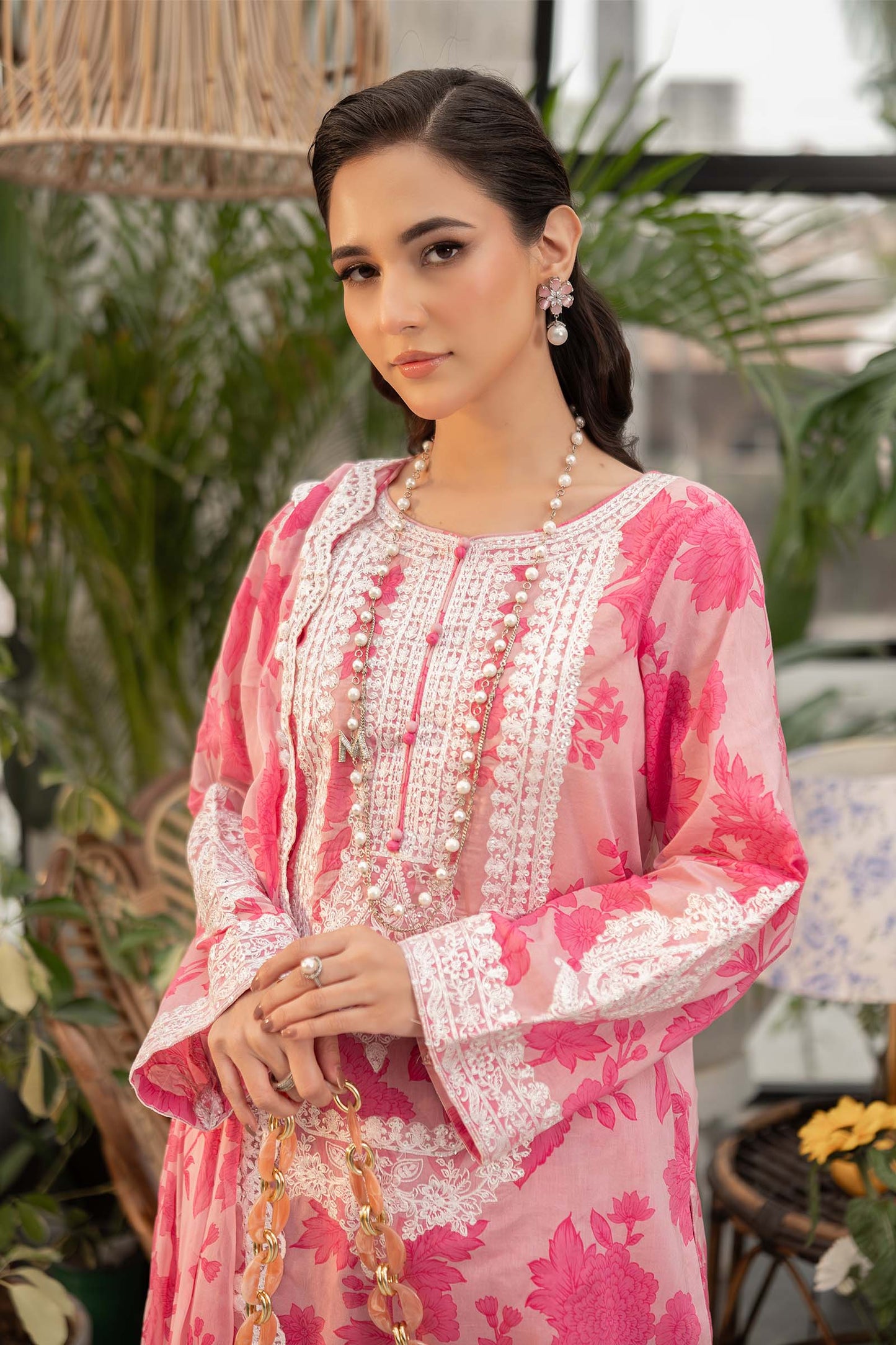 Maria B | Pink - 3 Piece Printed Lawn Suit