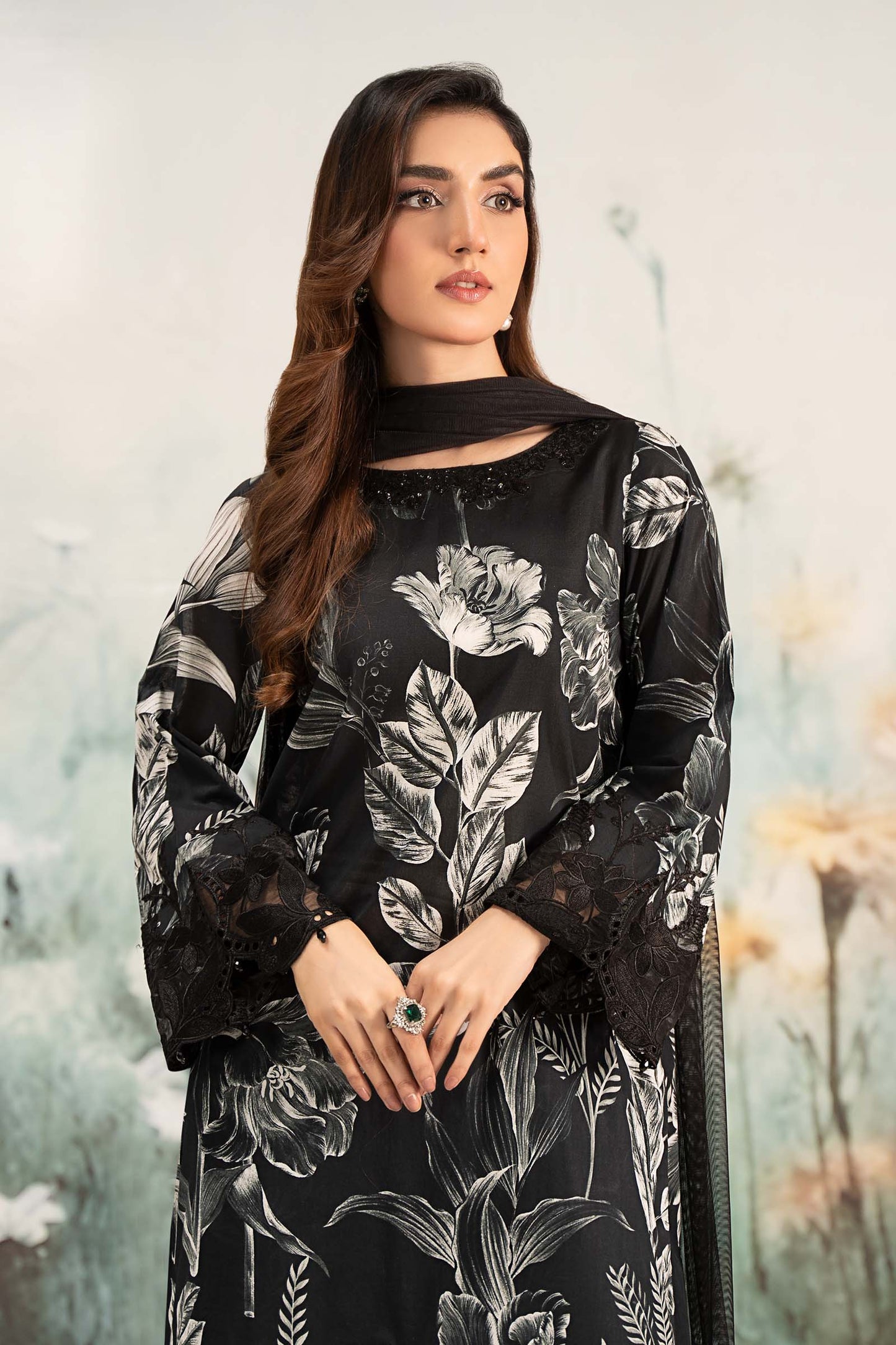 Maria B | Black - 3 Piece Printed Lawn Suit