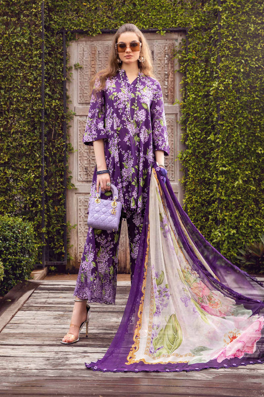 Lawn-Purple Unstitched M.Prints | MPT-1910-A