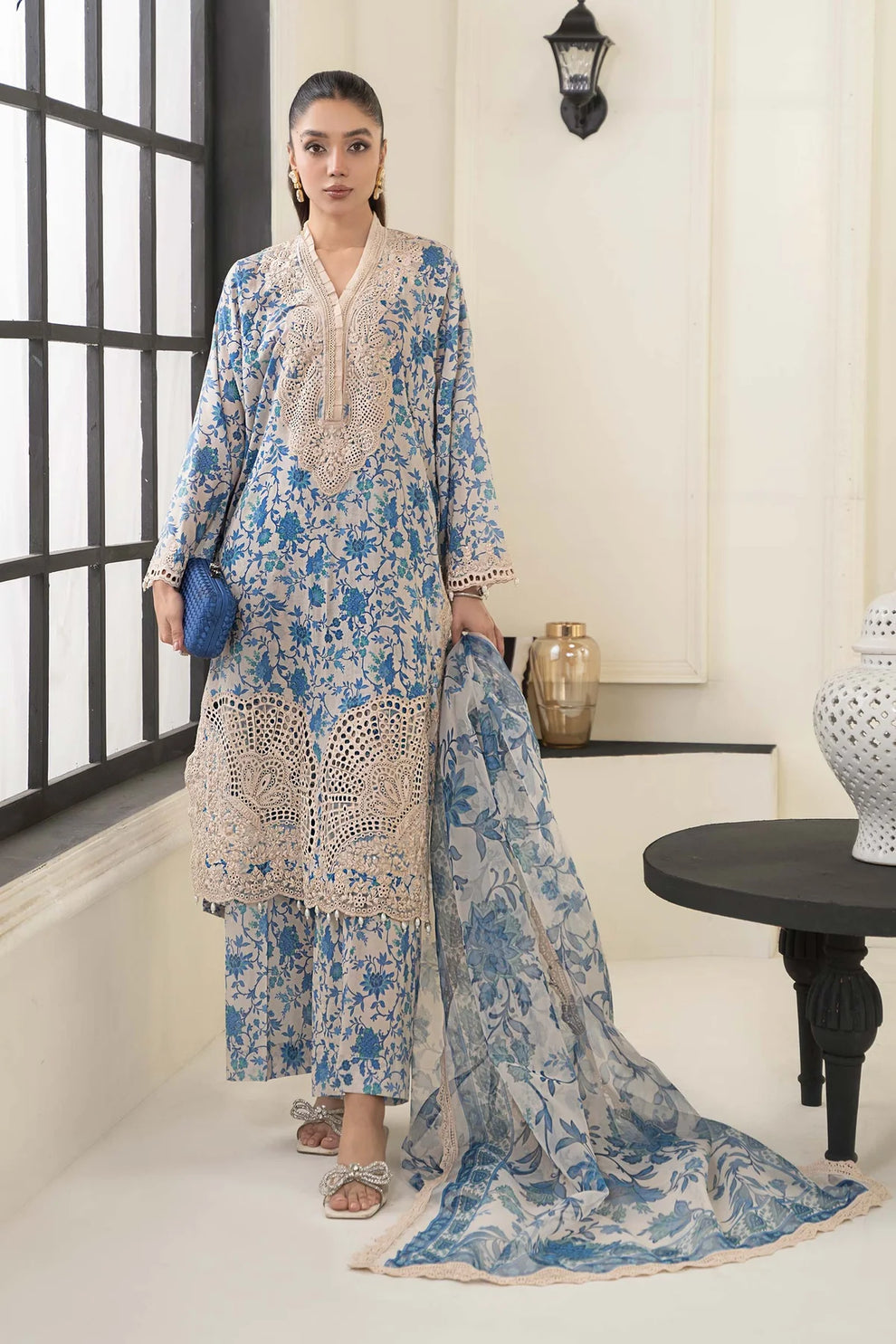 Blue-Maria B Blue MPrint Luxury Lawn Collection