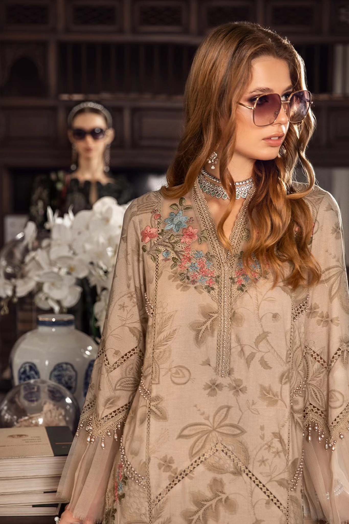 M Prints by Maria.B Unstitched 3 Piece Fall Edition'2023-MPT-1903-A
