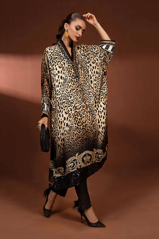 2 Piece Printed Pure Charmeuse Silk Suit | MPS-PF24-02