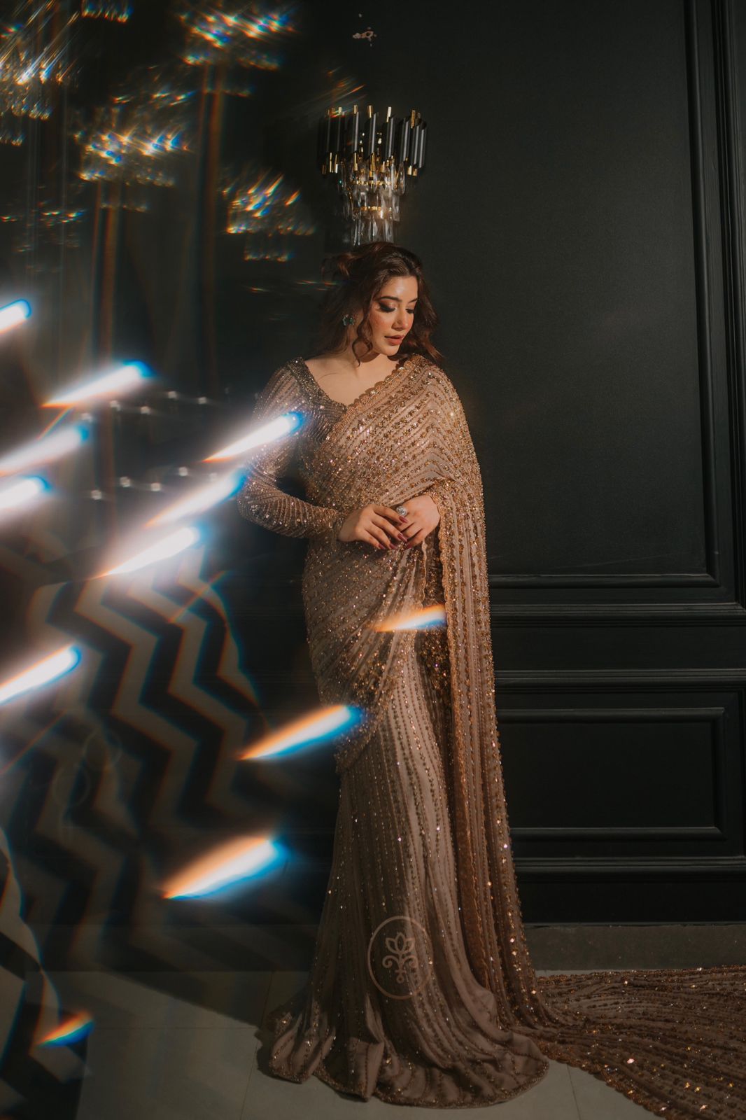 Mirosh - Phool Sitara - Brown- Chiffon - Saare