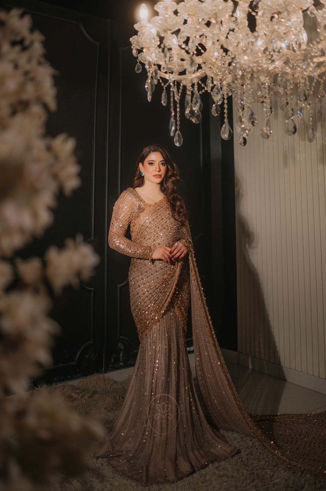 Mirosh - Phool Sitara - Brown- Chiffon - Saare