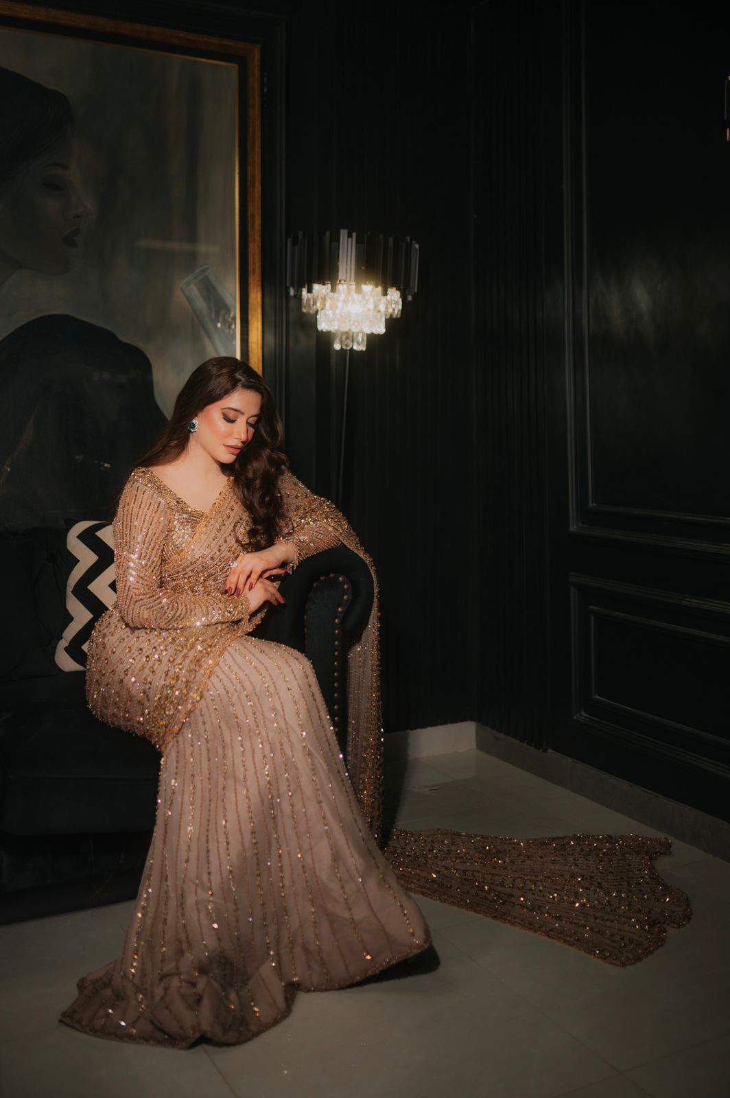 Mirosh - Phool Sitara - Brown- Chiffon - Saare