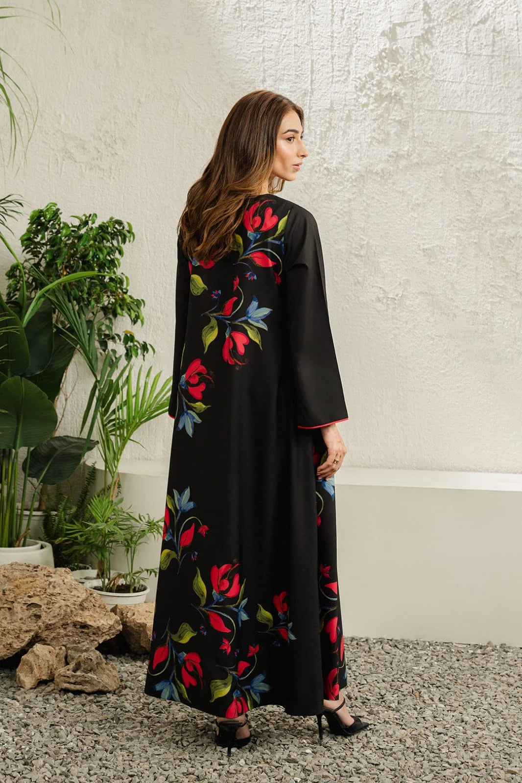 Lulusar Black Digital Printed Silk Collection Replica-Black-Silk