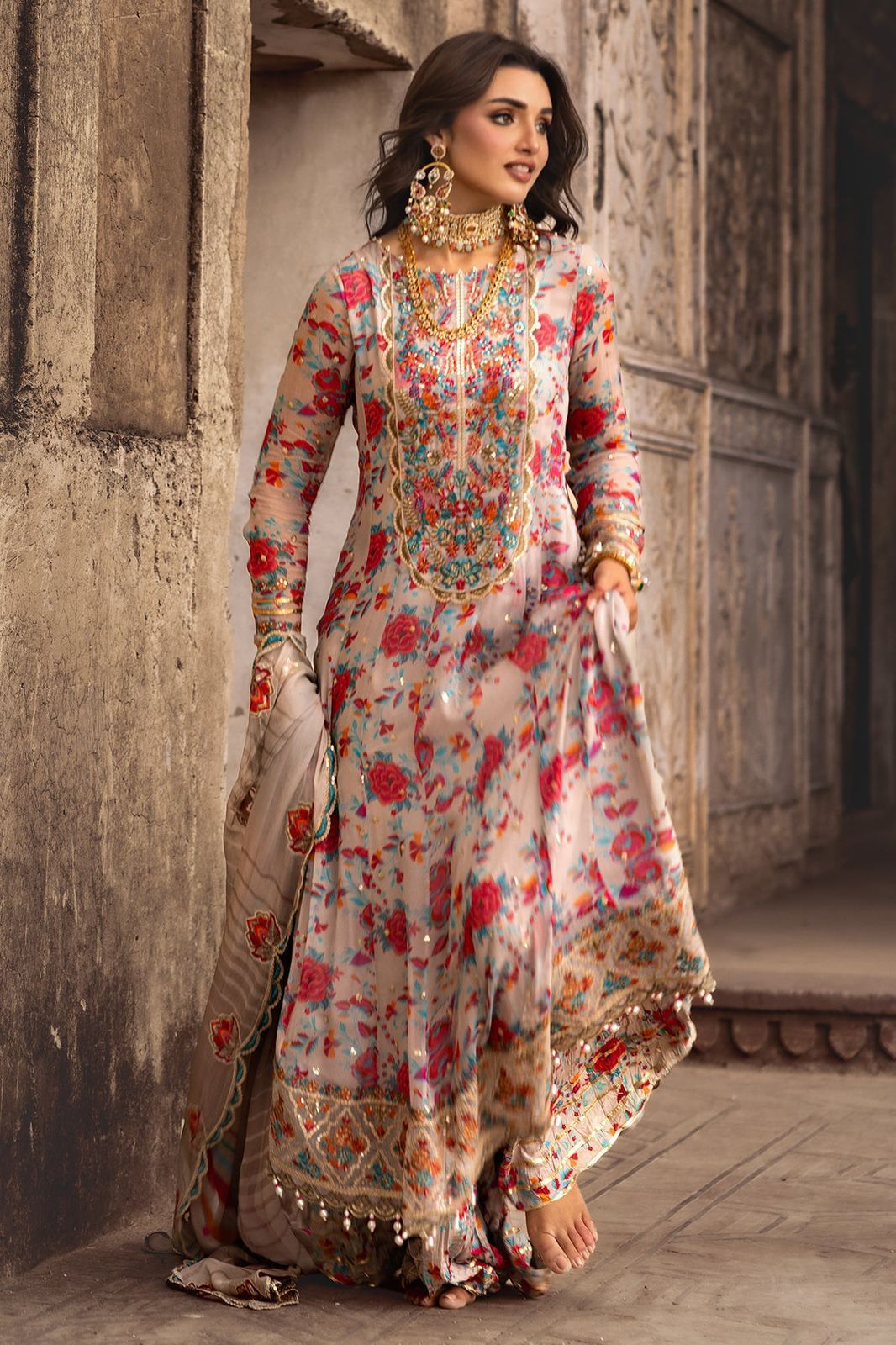 Charizma | Multi Floral - Embroidere Chiffon Collection