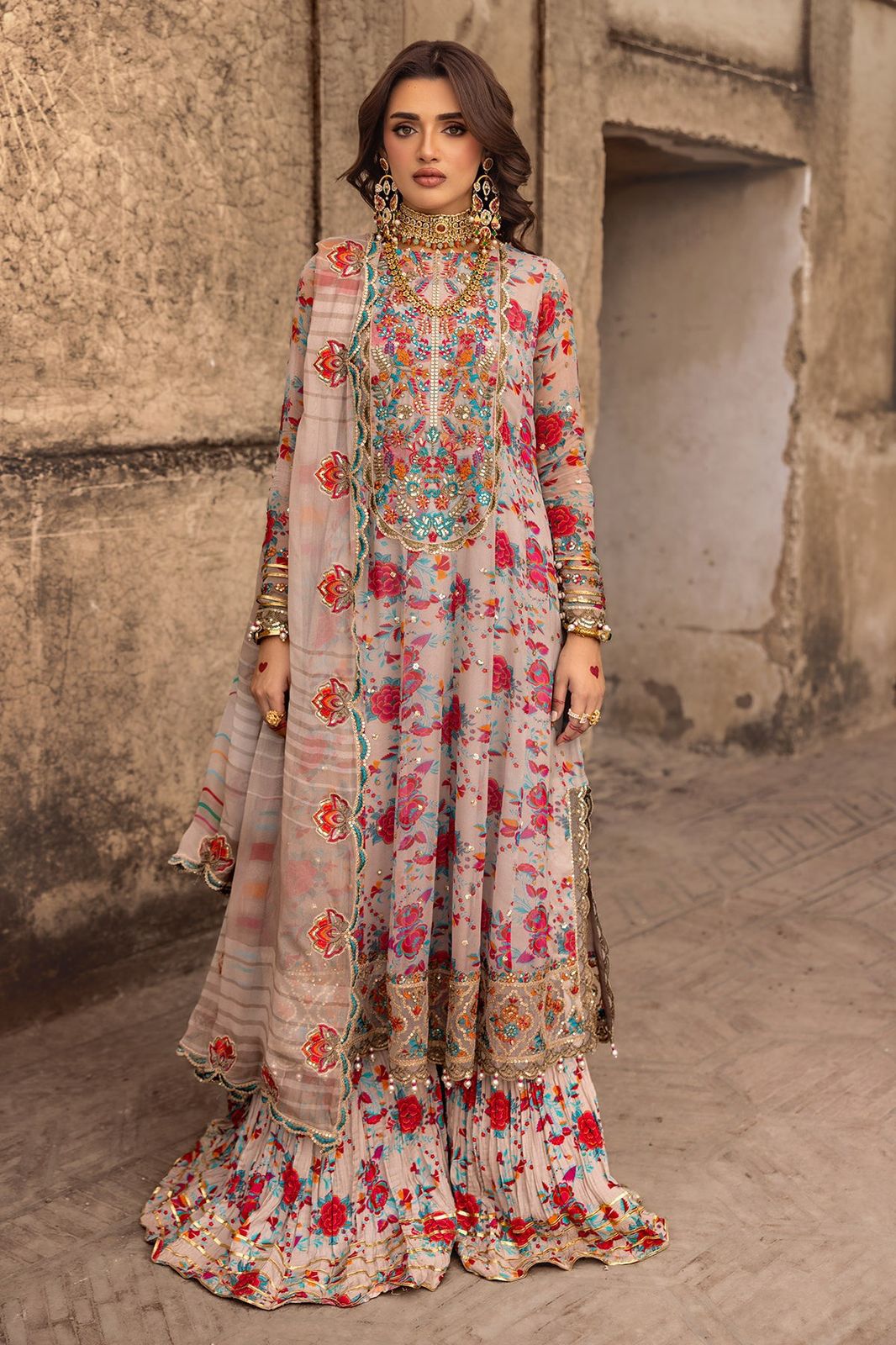 Charizma | Multi Floral - Embroidere Chiffon Collection
