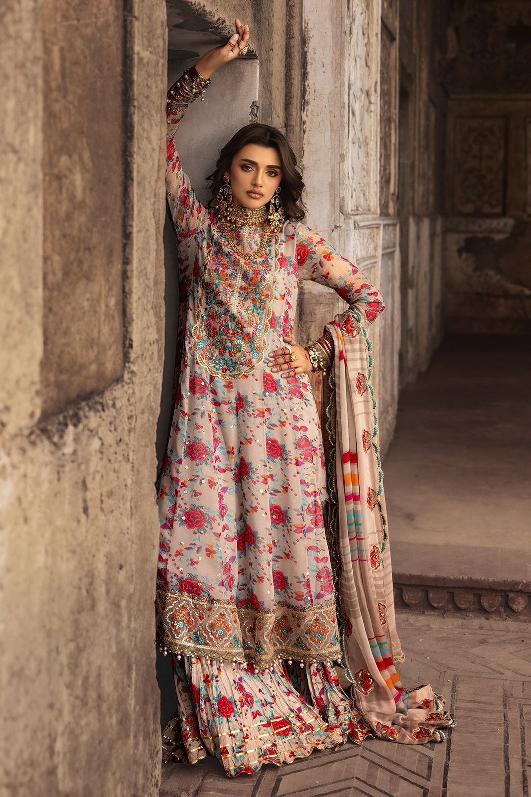 Charizma | Multi Floral - Embroidere Chiffon Collection