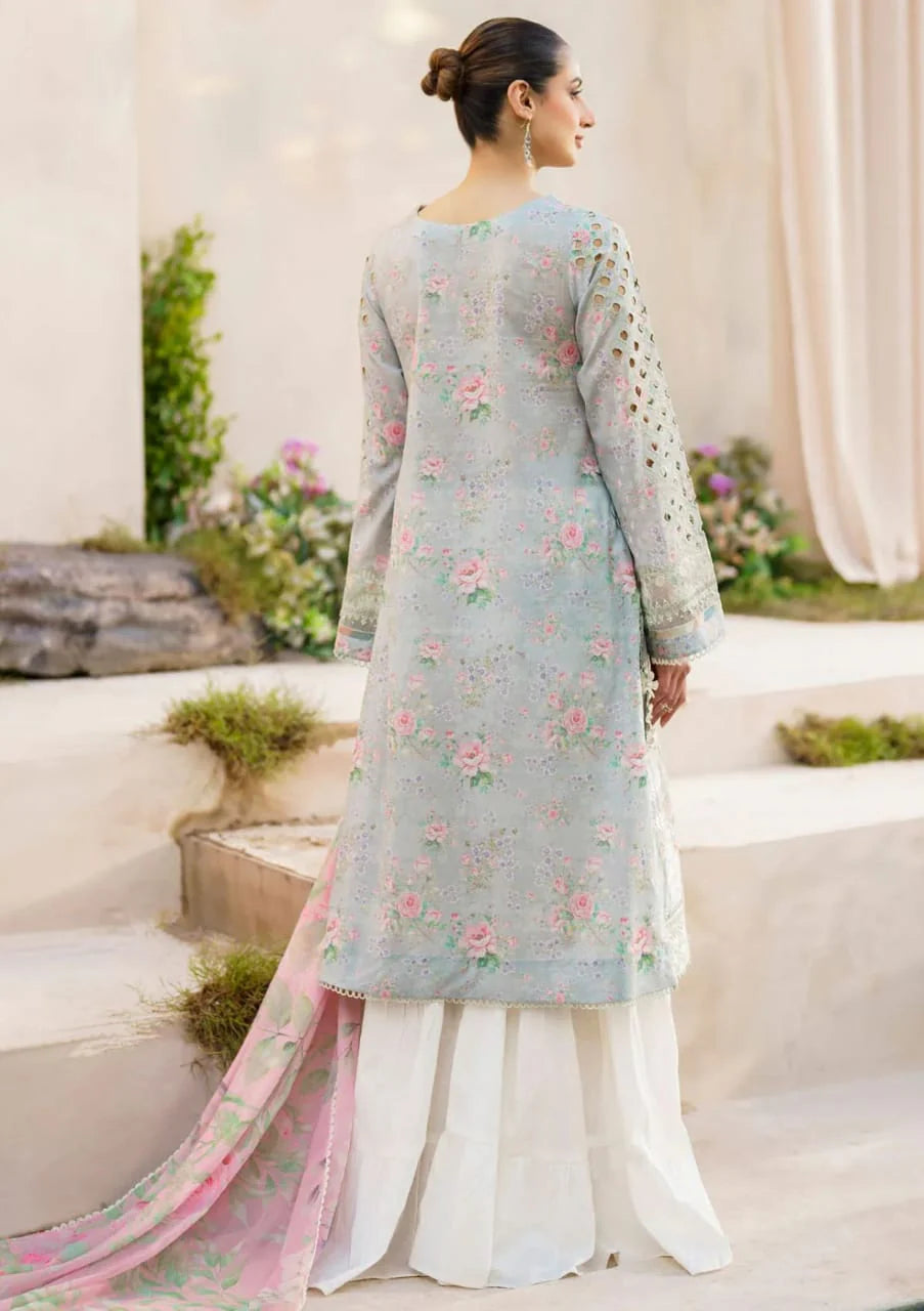 Iznik | Ice-Green - Lawn Chiffon Dupatta