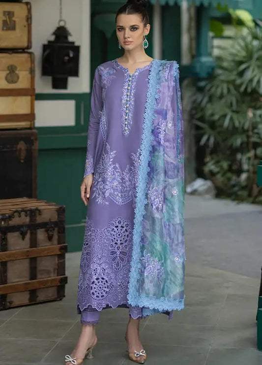 Mushq | Purple - Cambric With Net Dupatta Collection