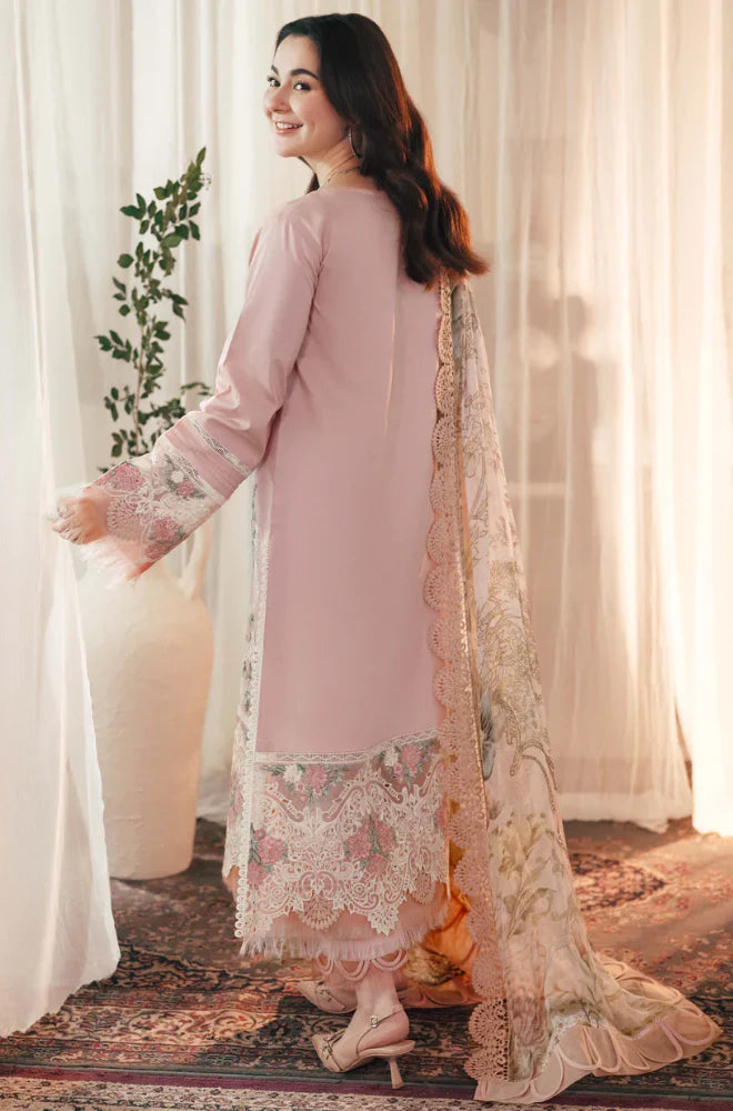 Jade - Lawn 3PC Unstitched Embroidered Shirt with Printed Chiffon Dupatta