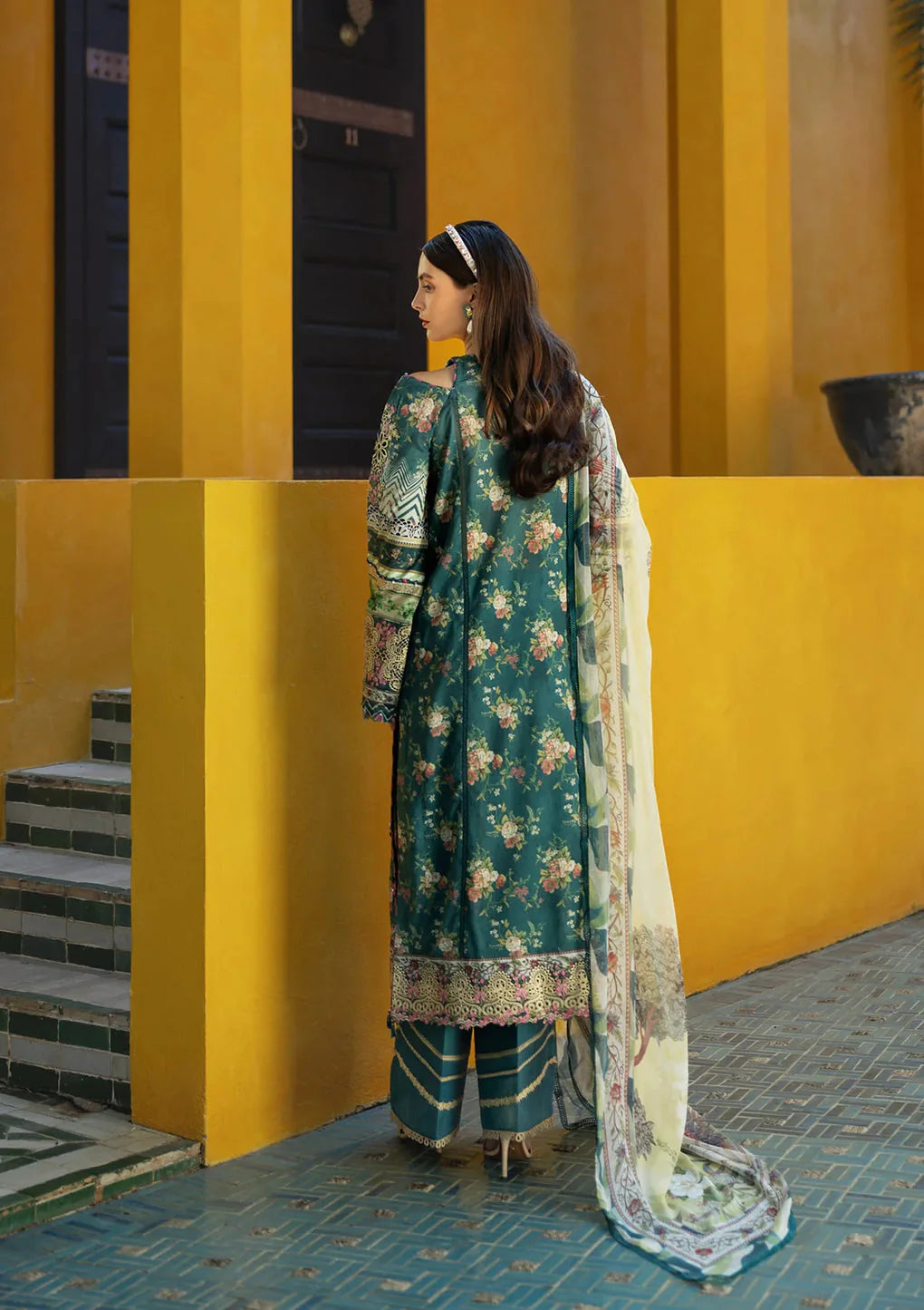 Elaf - Signature Embroidered Lawn Collection 2025 - 07A