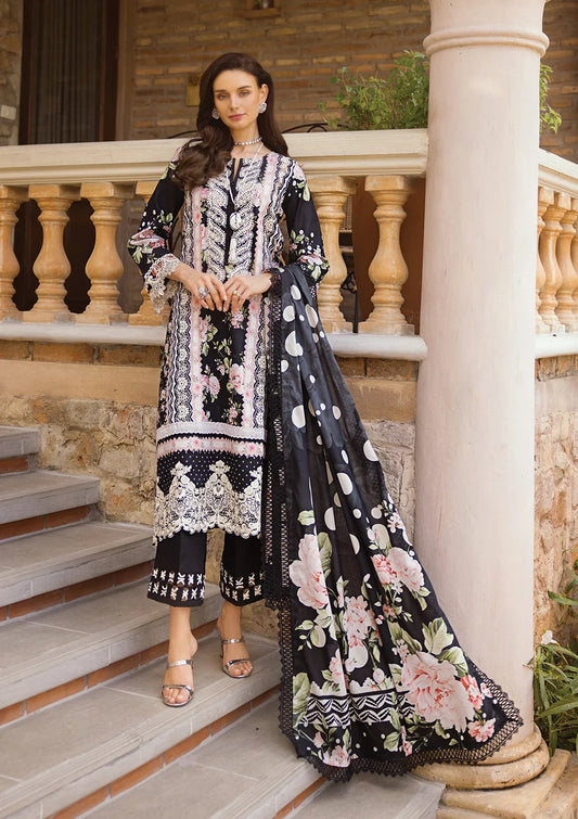 Elaf Premium Print Chikankari Lawn Unstitched 3Pc Suit ECT-05B