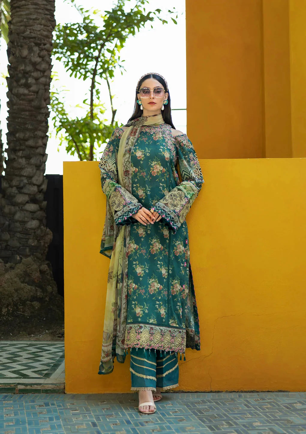 Elaf - Signature Embroidered Lawn Collection 2025 - 07A