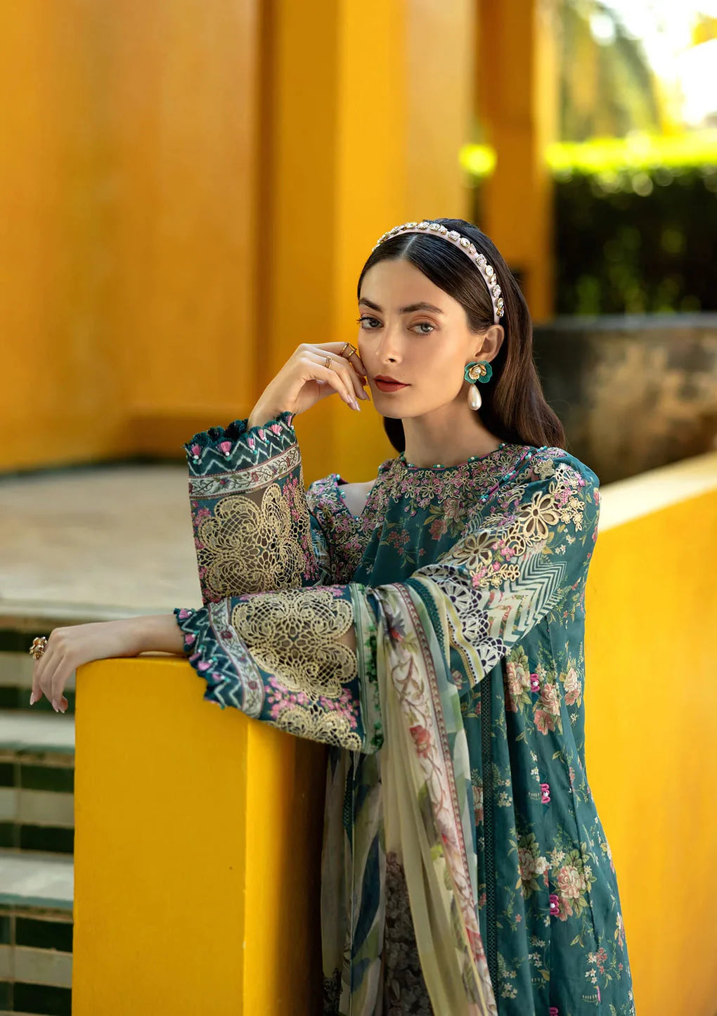 Elaf - Signature Embroidered Lawn Collection 2025 - 07A