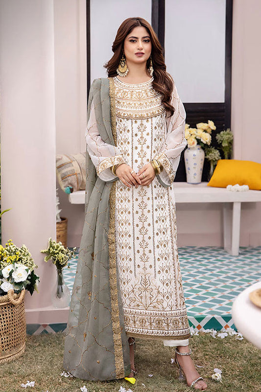 Asim Jofa | White - Chiffon Collection