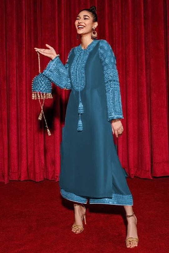 Hussain Rehar | Royal Blue - Silk Collection