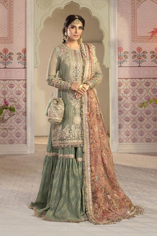 Maria B | Pistachio Green - Luxury Embroidered Organza Collection