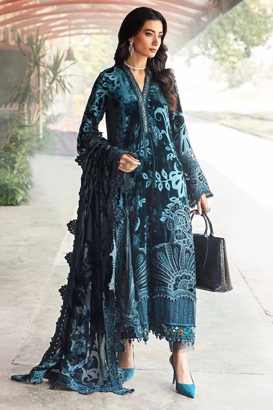 Maria B DL-1203 | Teal - Velvet Collection