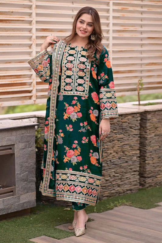 Aneelas Collection | Green - Lawn Collection