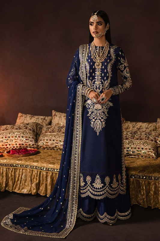 Afrozeh | Navy Blue - Velvet Collection