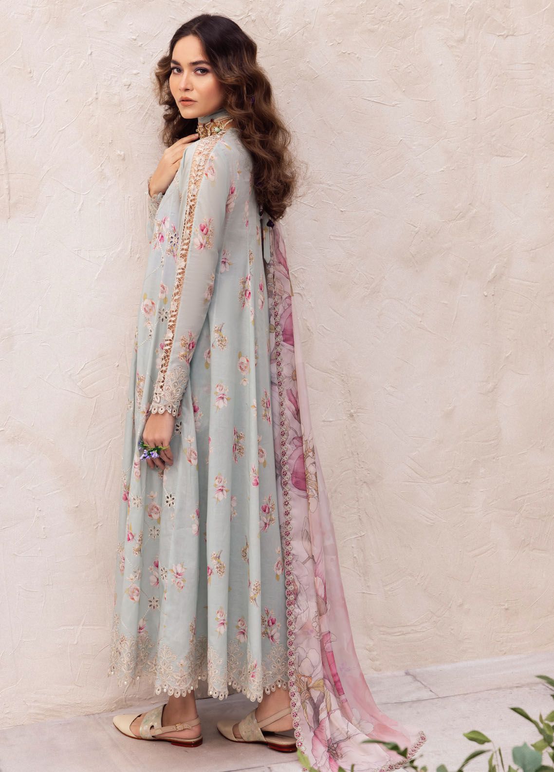 Iznik Dahlia Embroidered Luxury Lawn Unstitched 3Pc Suit DL-10 MIRAGE- Summer Collection