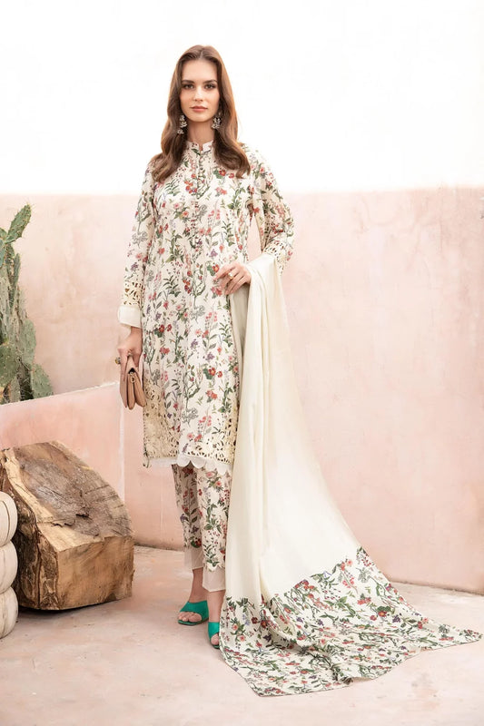 MARIA B M.PRINT LAWN OFF-WHITE