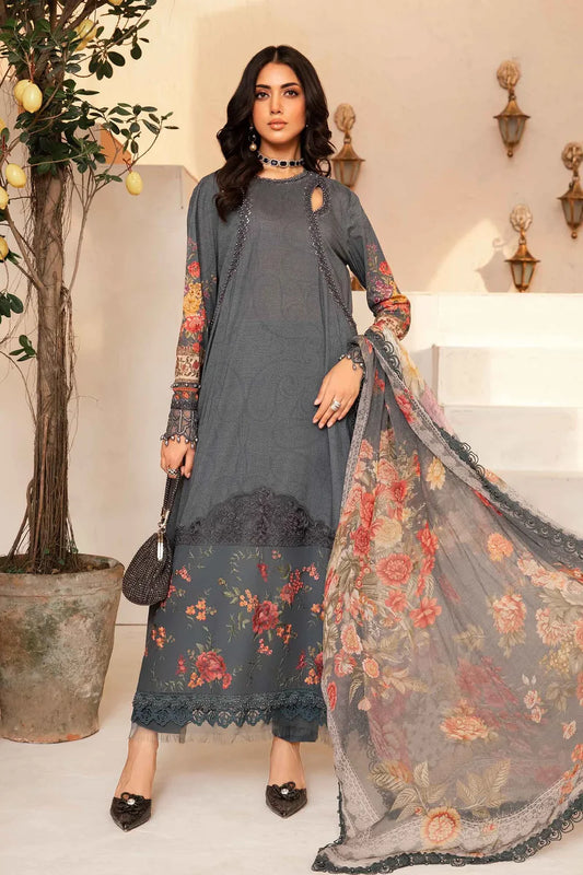 MARIA.B LAWN SUIT MPT2202 GREY