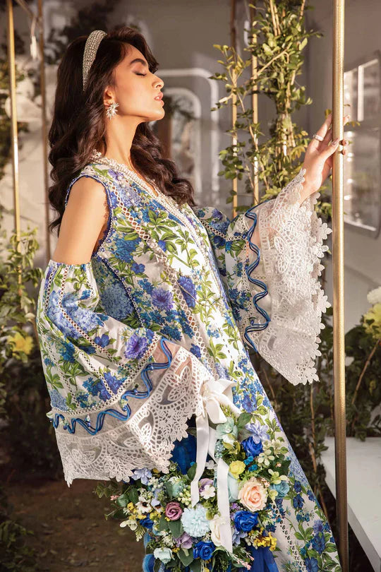 Lawn-White-Unstitched M.Prints | MPT-2102-B