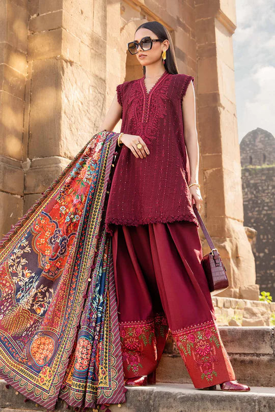 3 Piece Unstitched Printed Lawn Suit | MPT-2407-B