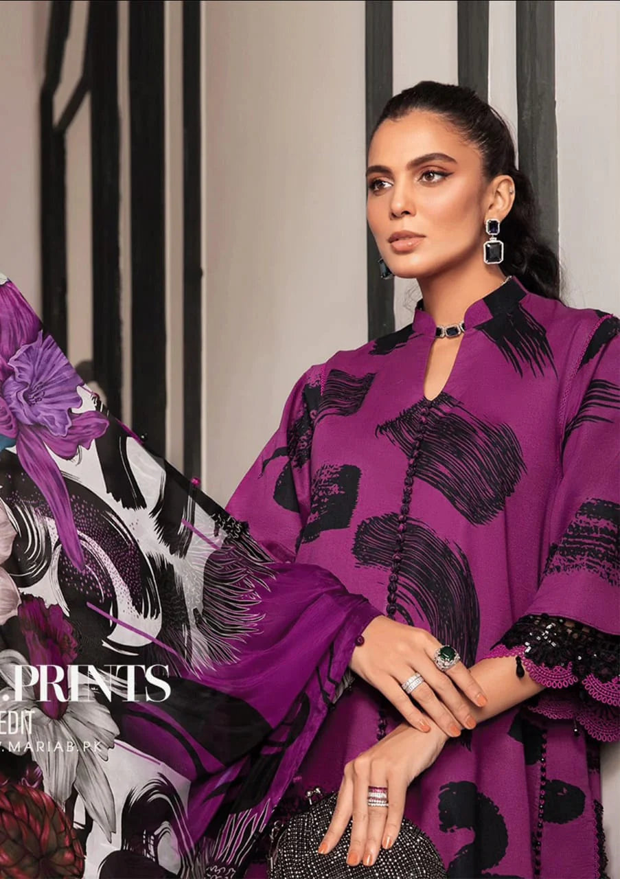 Maria B MPRINT VOL 2 Eid Collection - Purple - Brush