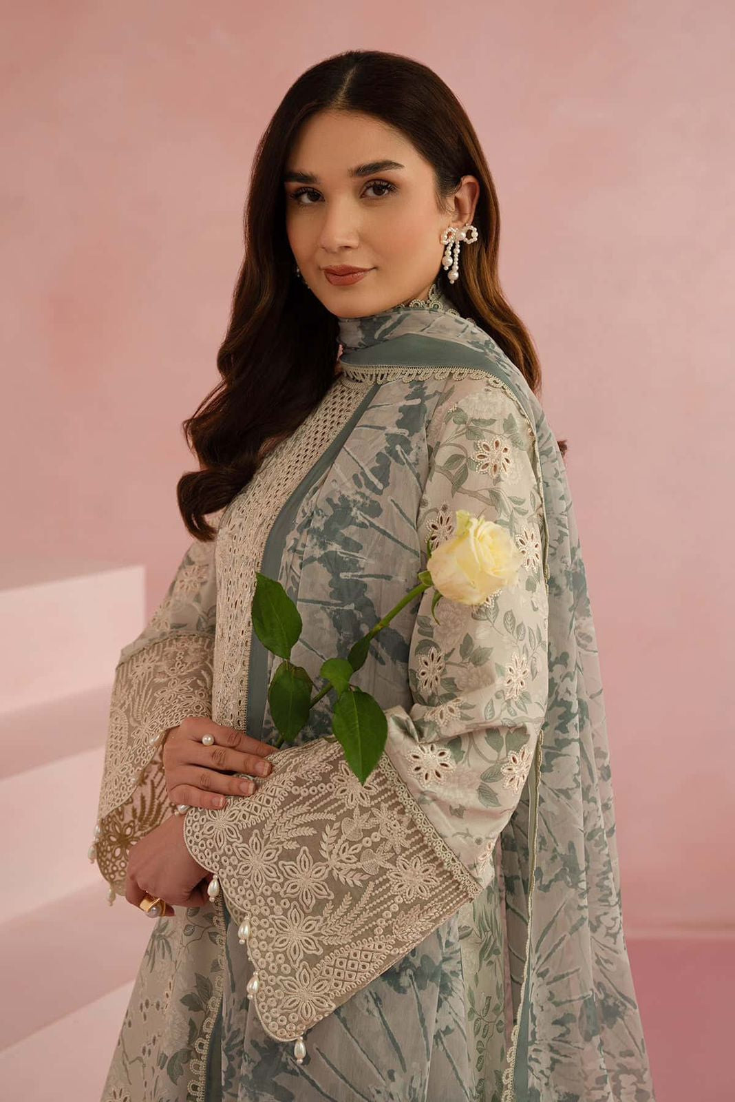 Afrozeh - Cream - Lawn 3Pcs - KYLON